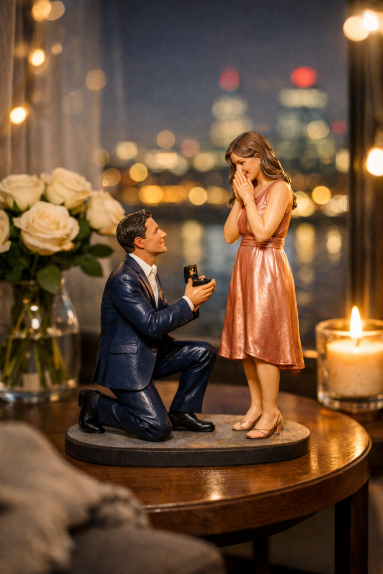 custom couple figurine London proposal perfect valentines gift
