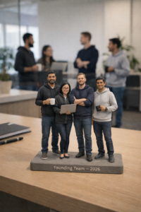 Corporate team 3D figurine with name base as a unique custom gift 2026