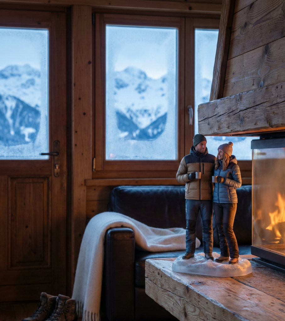 custom Pop Funko ski couple figurine perfect valentines gift