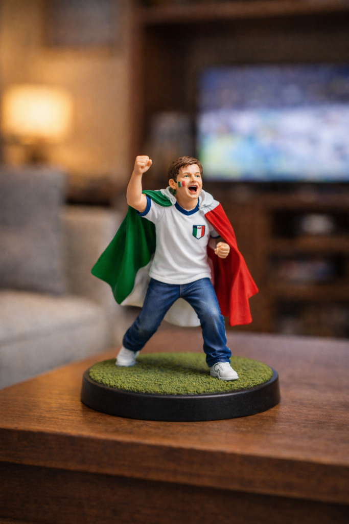 custom 3D mini figure boy Winter Olympics 2026 keepsake