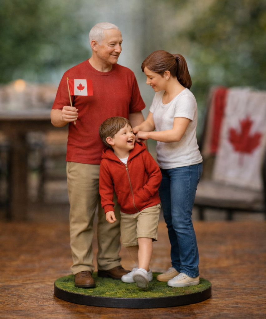 Canada Day Personalized Gifts 2026 – Family Figurine Keepsake