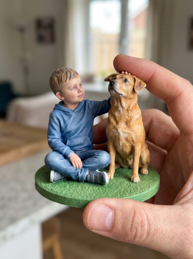 custom pet figurine child memory Victoria Day Canada